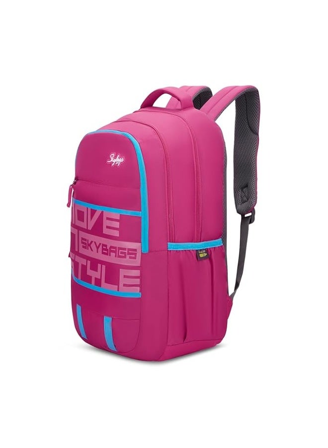 سكاي باجز Skybags Peeps 36L Casual Backpack for Boys & Girls with 3 Compartments, Air Mesh Back Panel, Built-to-Last Straps & Bottle Pockets | Adjustable Shoulder Strap | Stylish Backpack for Kids - Unisex - Image 5